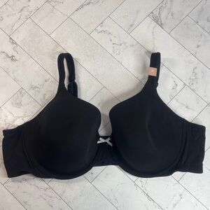 NWT Cacique Lane Bryant Womans T-Shirt Bra Black Lightly Lined UNDERWIRE 46C